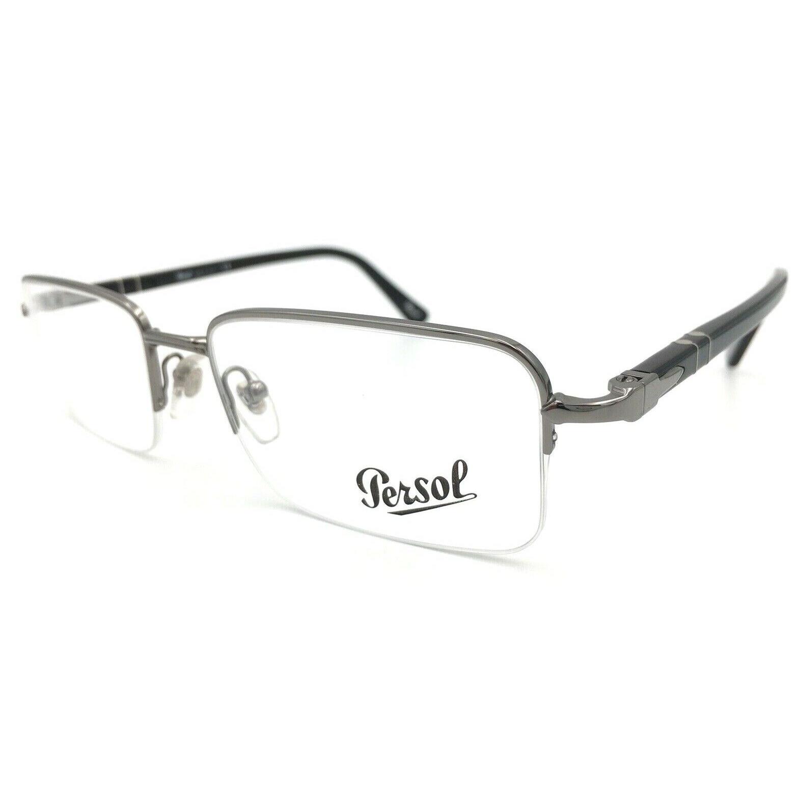 Persol Eyeglasses RX PO 2399V 513 54-18 Semi Rimless Rectangular Gunmetal - Gunmetal Frame