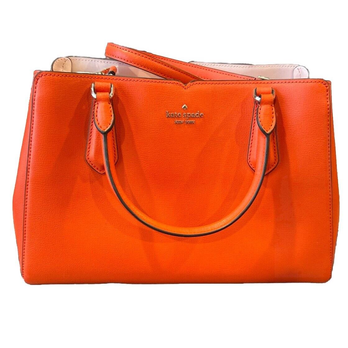 Kate Spade York Tippy Medium Triple Compartment Satchel Orange Tamarillo 620