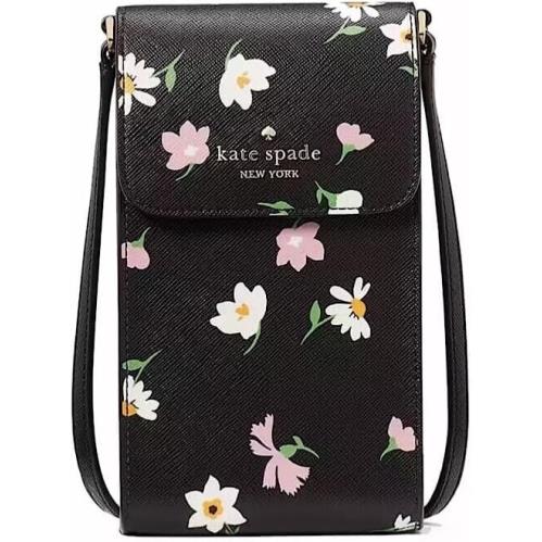 Kate Spade New York Madison Leather Floral Waltz North South Phone Crossbody