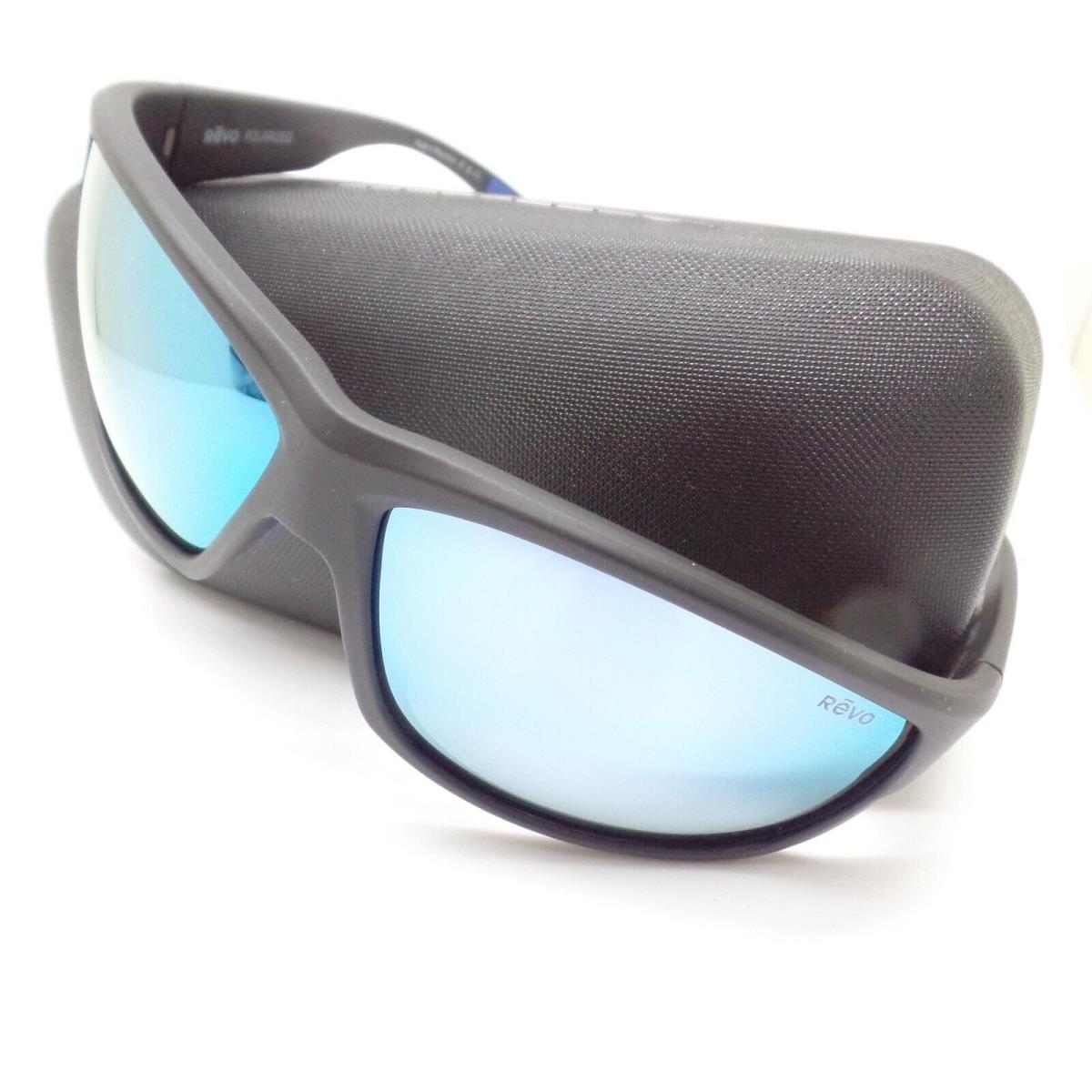 Revo Caper Matte Black Blue Sunglasses