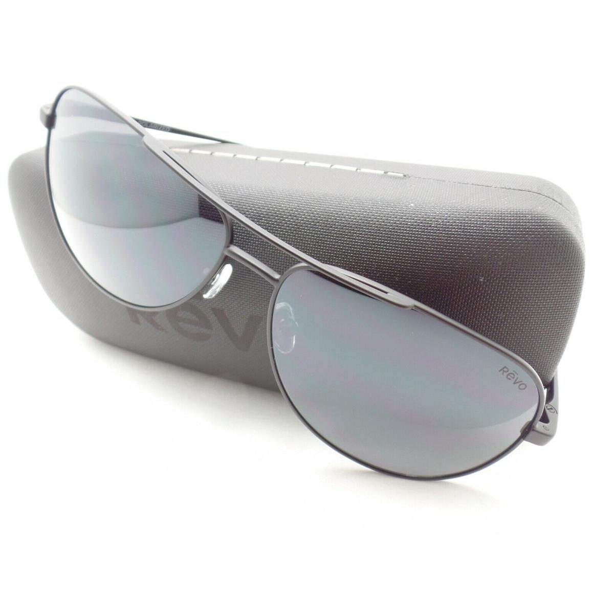 Revo Relay Black Satin Graphite Polarized Mirror 59 Sunglasses