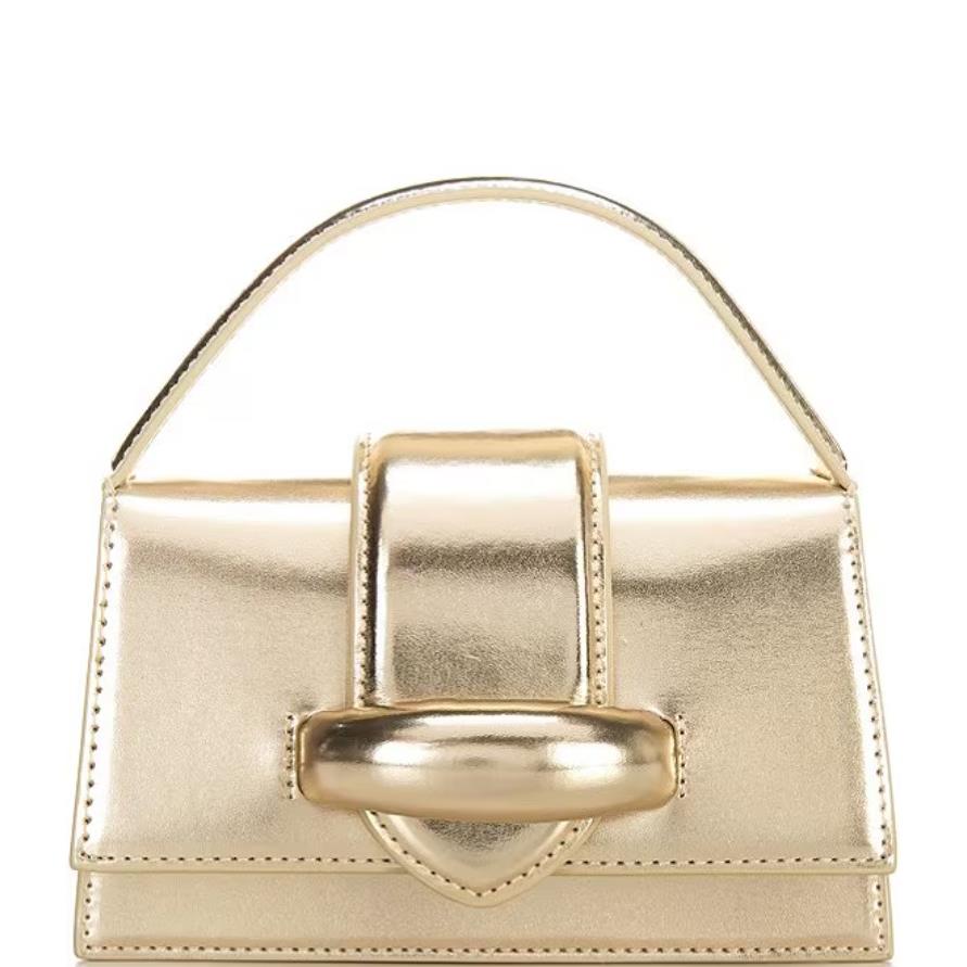 Steve Madden Bmishell Mini Micro Top Handle Gold Metallic Gold