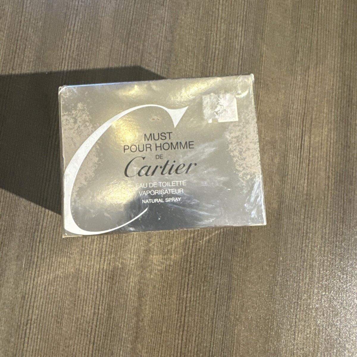 Must De Cartier Pour Homme Edt 3.4 Oz/100 Ml. Sealed. Htf