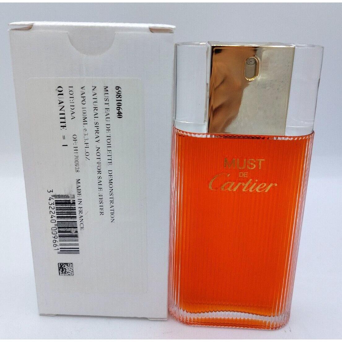 Must DE Cartier Edt Spray Women 3.3 Fl.oz IN White Box AS Pictured