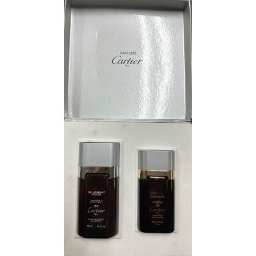 Santos de Cartier Vintage Men 2pc Set 1.6oz Edt Spray 3.3oz Hair Body Shampoo