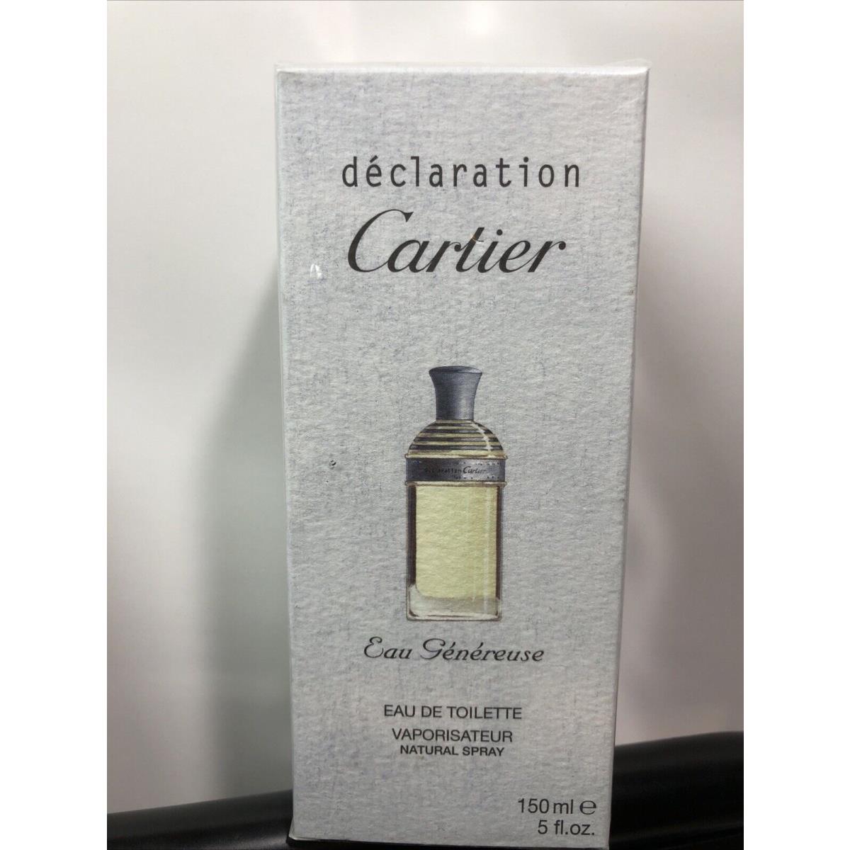 Cartier Declaration Eau Genereuse 5oz Men`s Eau de Toilette Rare WB