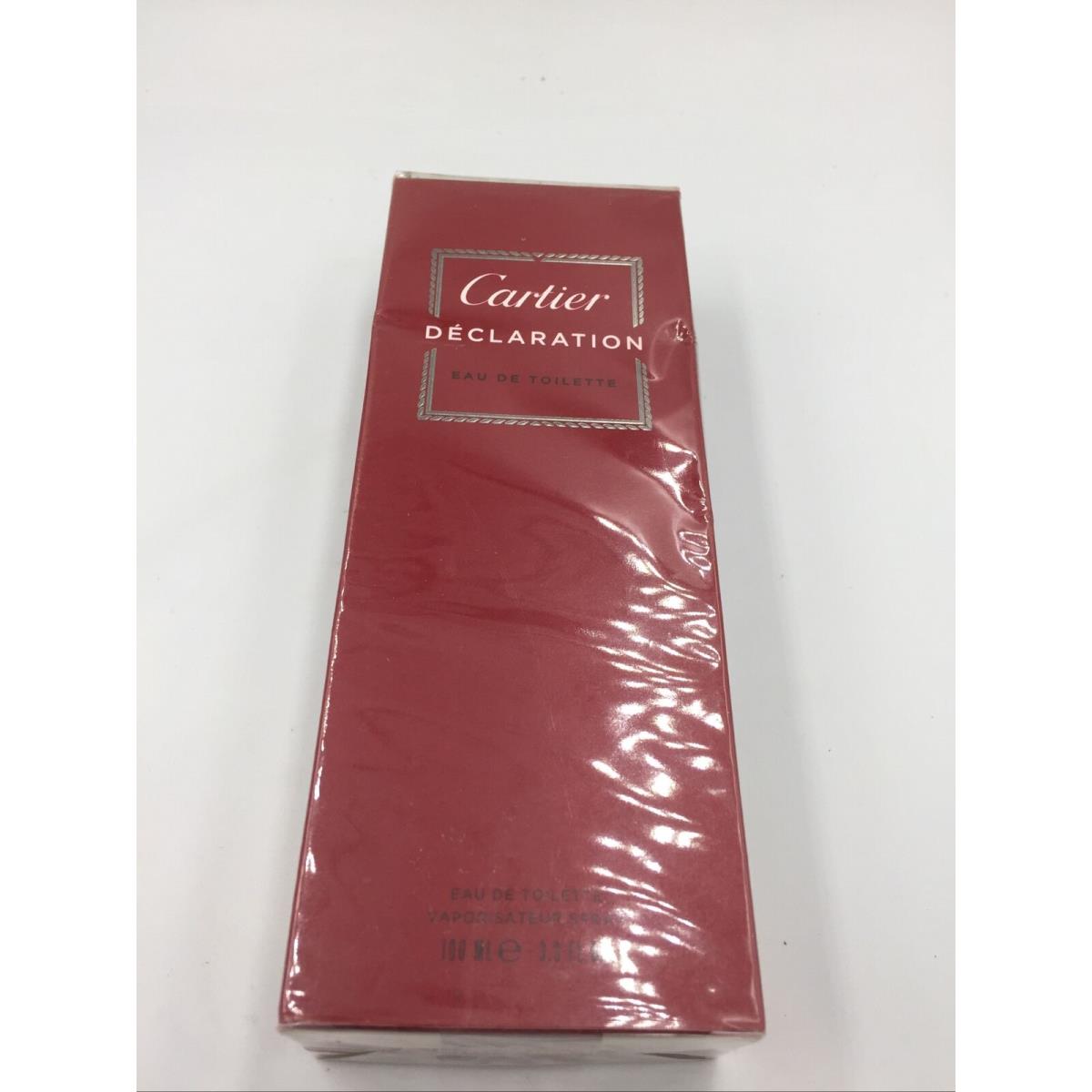 Declaration By Cartier 3.3 oz Edt Spray Cologne For Men