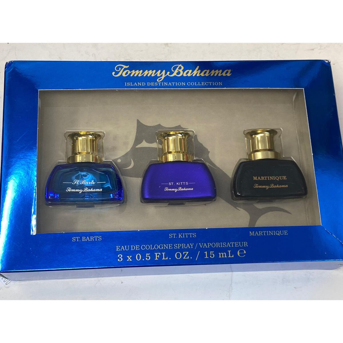 Tommy Bahama Vintage 3 Pc Travel Size Cologne For Men 3 x 0.5 Oz Rare Usa