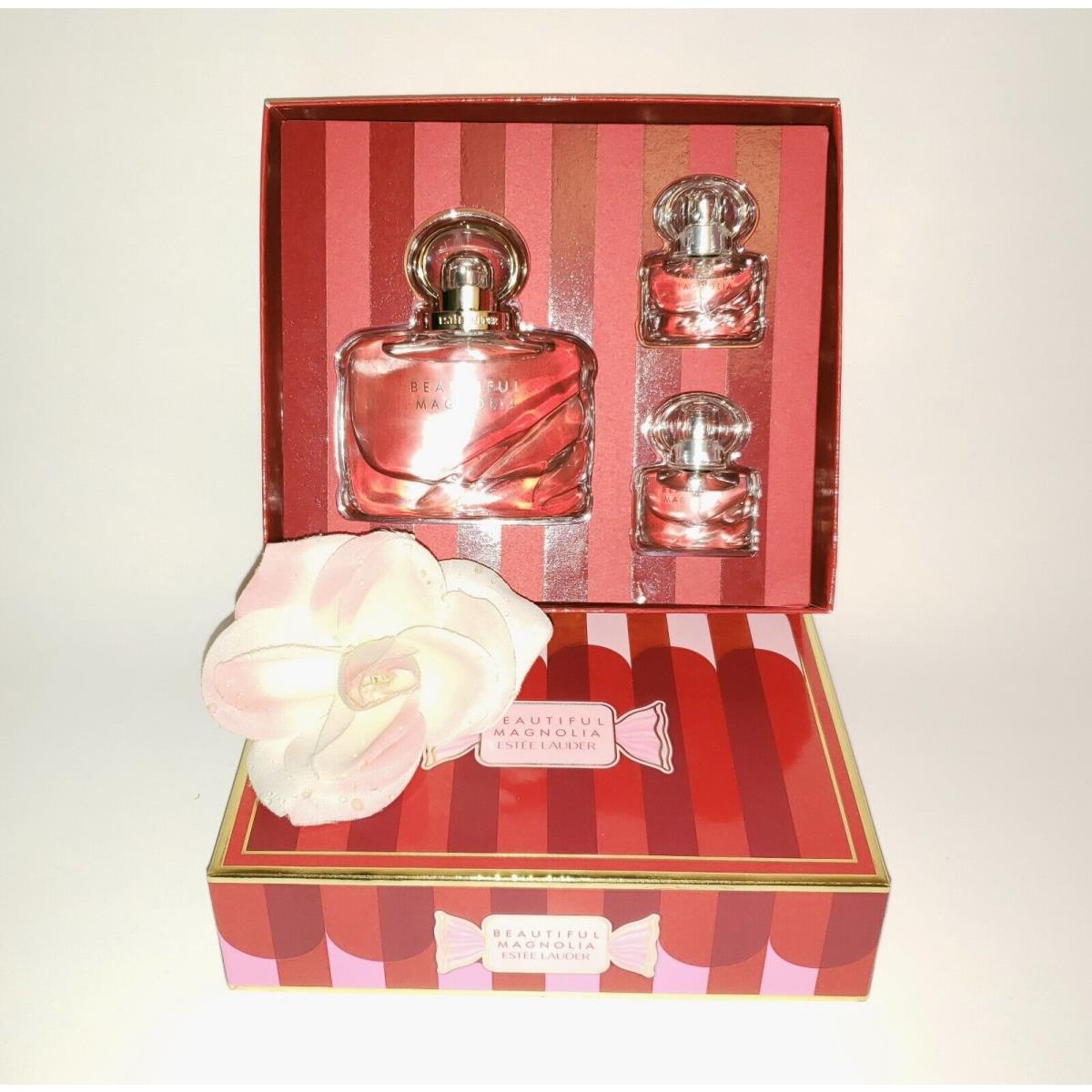 Estee Lauder Beautiful Magnolia Eau De Parfum Edp 1.7oz + 2 Minis 3pc Gift Set