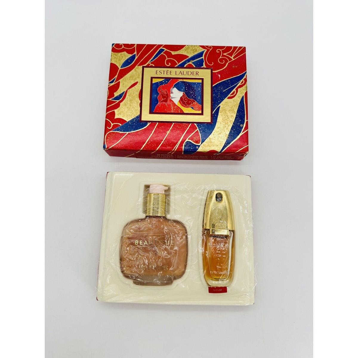 Vintage Estee Lauder Beautiful Parfum Spray 30ml Body Lotion 75ml Gift Set