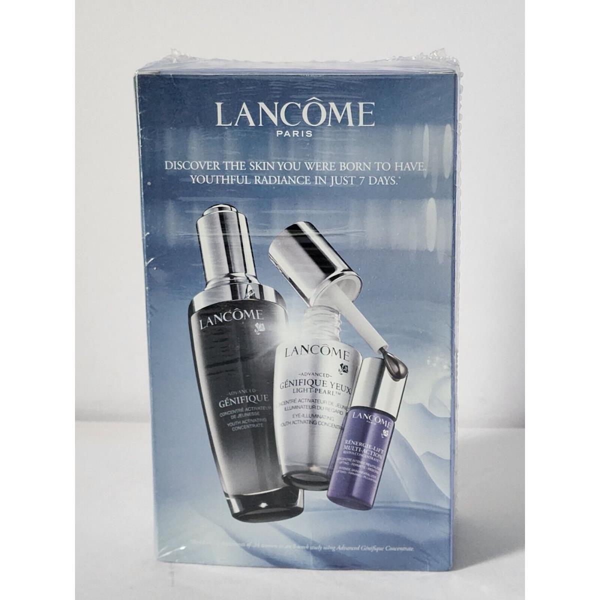 Trio Lancome Advanced Genifique Serum 2.5 fl oz Eye Cream .5 oz Set