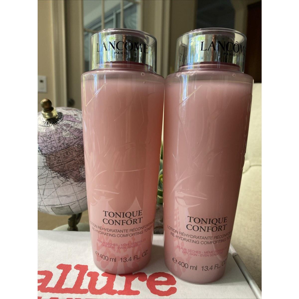 Lot X2 Lancome Tonique Confort Re-hydrating Comforting Toner 400ml Ea H