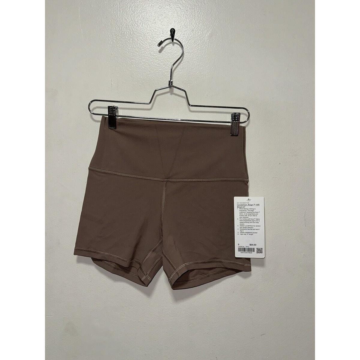 Lululemon Align HR Short 4 Size 8 Tptc Taupetastic