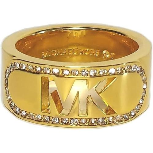 Michael Kors MK Logo Embellished Ring MKJ80327107 Sizes 7 8