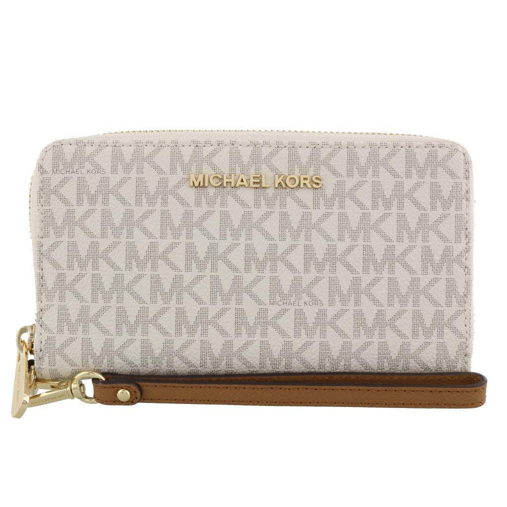 Michael Kors Jet Set Travel Large Flat Multifunction Phone Case Wristlet