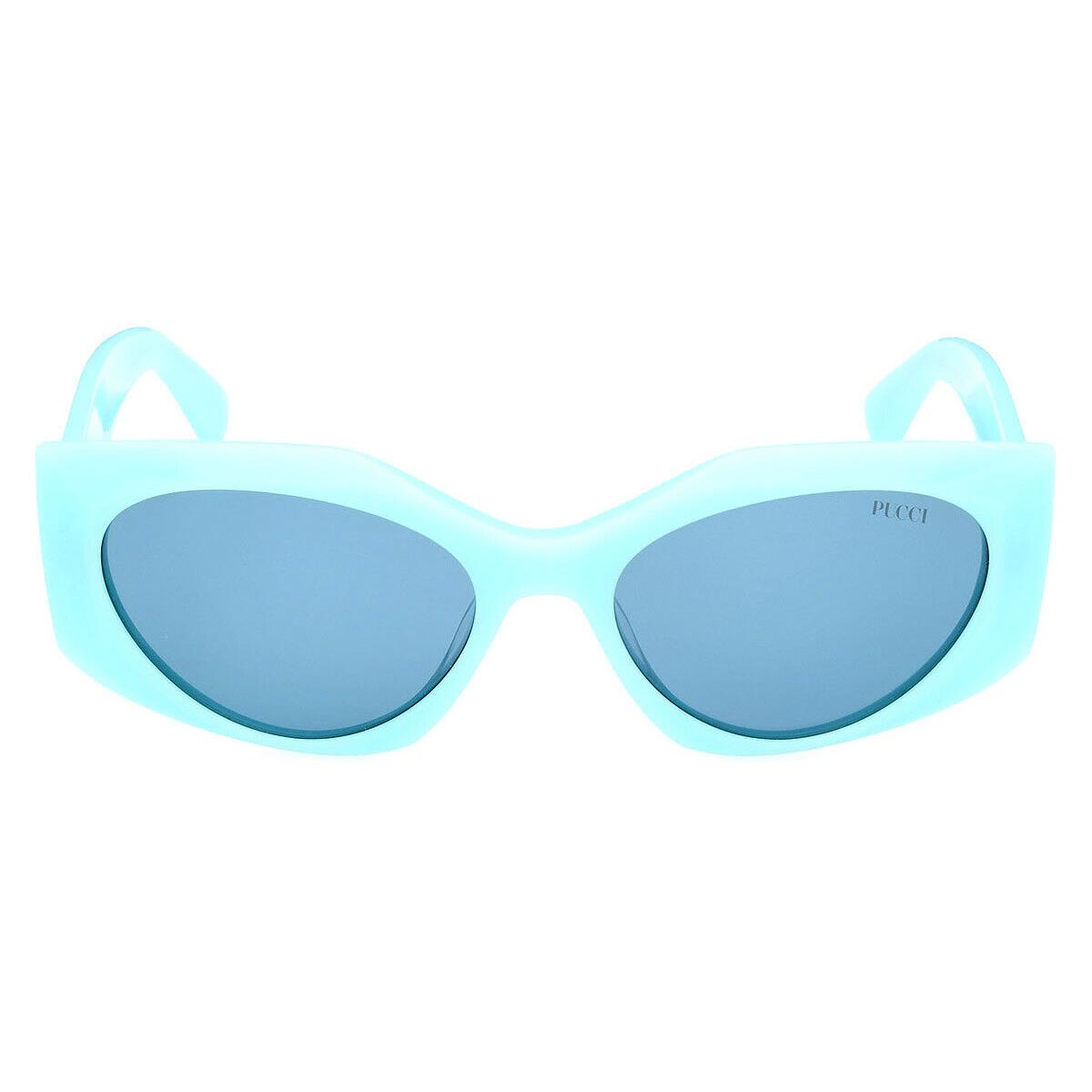 Emilio Pucci EP0216 Sunglasses Women Shiny Light Blue 55mm