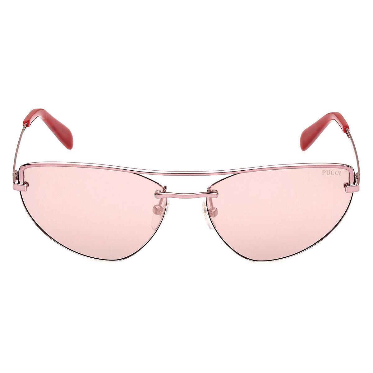 Emilio Pucci EP0226 Sunglasses Women Shiny Light Pink 59mm