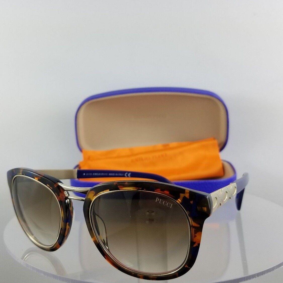 4 Emilio Pucci Sunglasses EP 20 55F Navy Tortoise Gold EP20