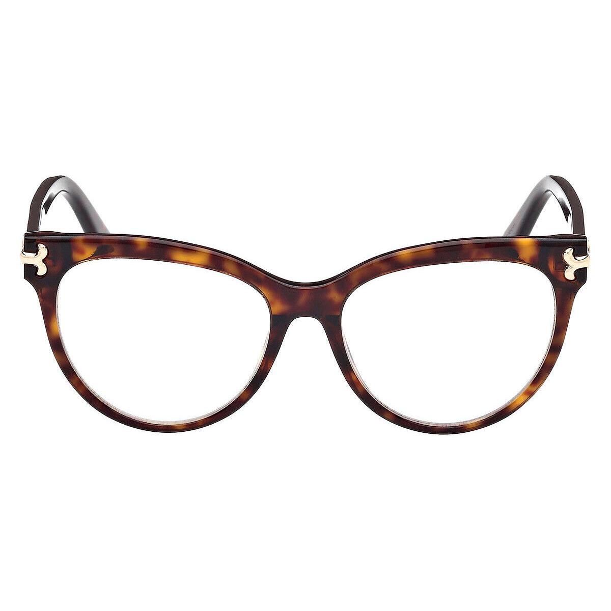 Emilio Pucci EP5245 Eyeglasses Women Dark Havana 53mm - Frame: Dark Havana, Lens: Demo