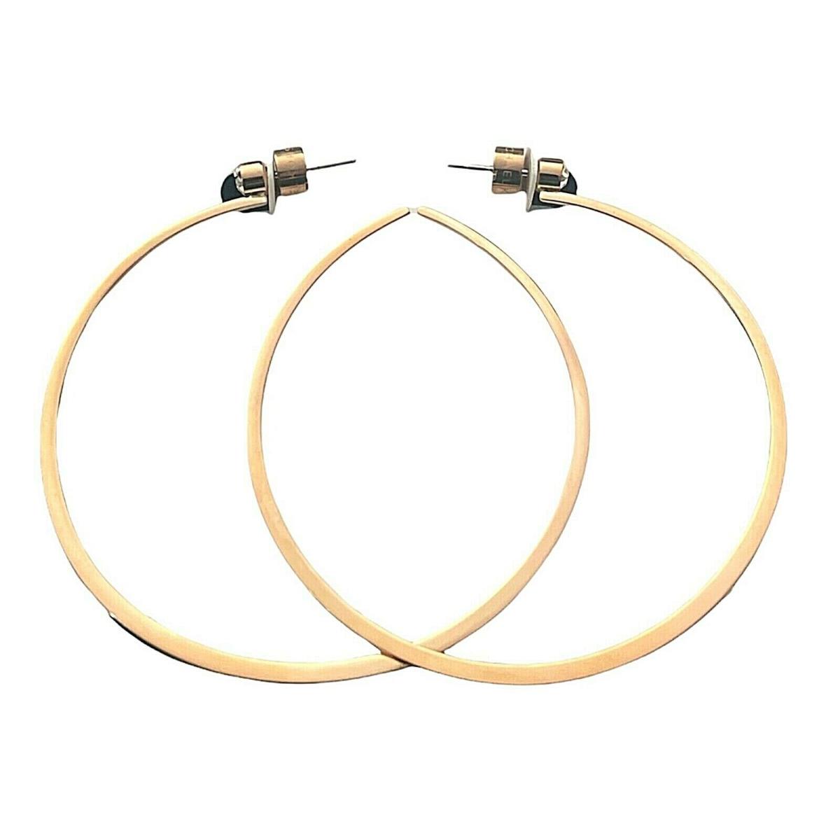 Michael Kors Large Hoop Earrings Rose Gold SS Glitz MKJ6001 MKJ6001791