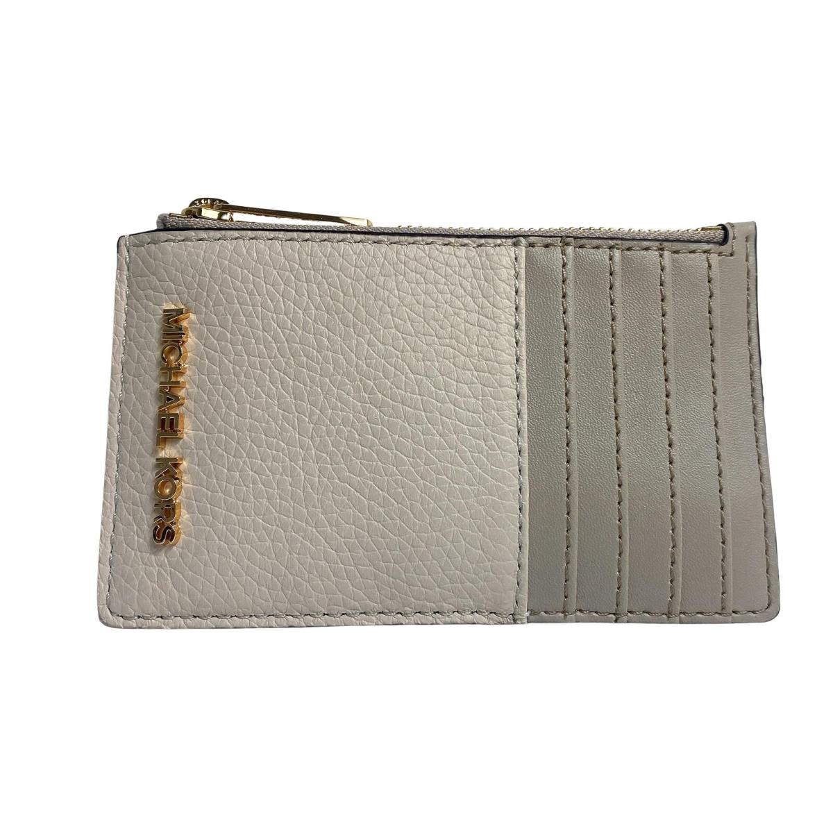 Michael Kors Medium Travel Zip Card Case Light Cream Multi