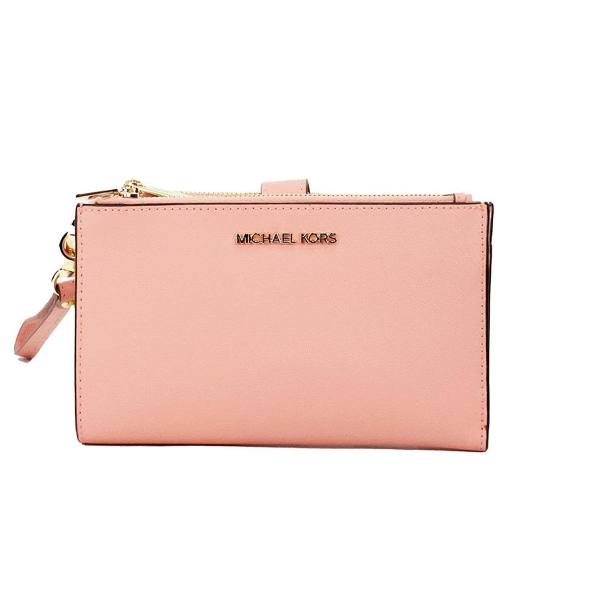 Michael Kors Women`s Jet Set Travel Double Zip Wristlet Primrose - Exterior: Primrose, Handle/Strap: Multicolor, Hardware: Multicolor