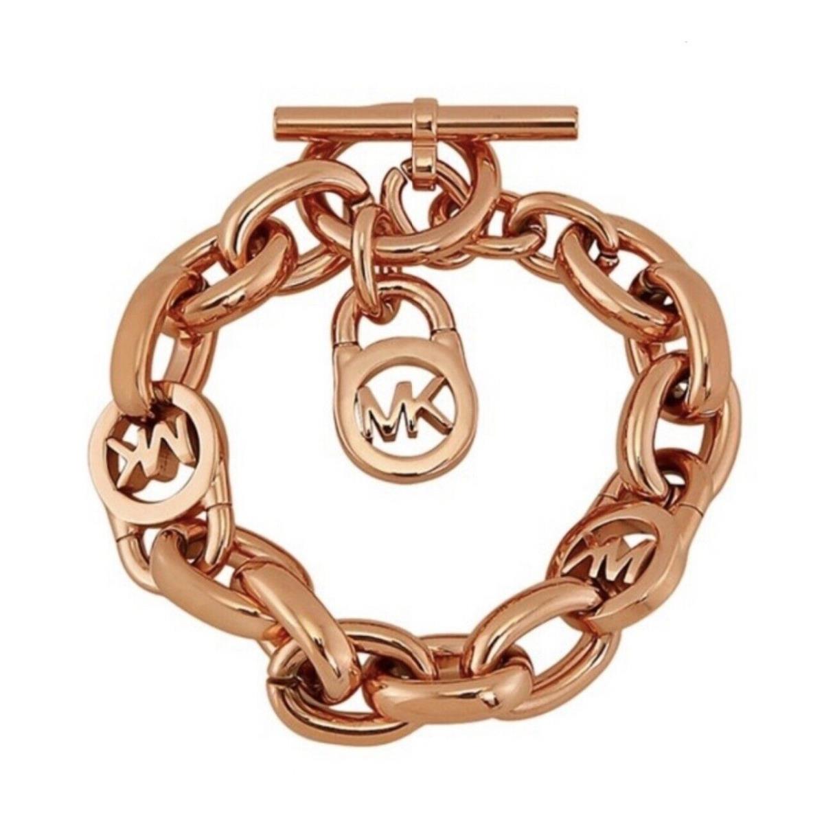 Michael Kors Rose Gold MK Chunky Chain Link Bracelet