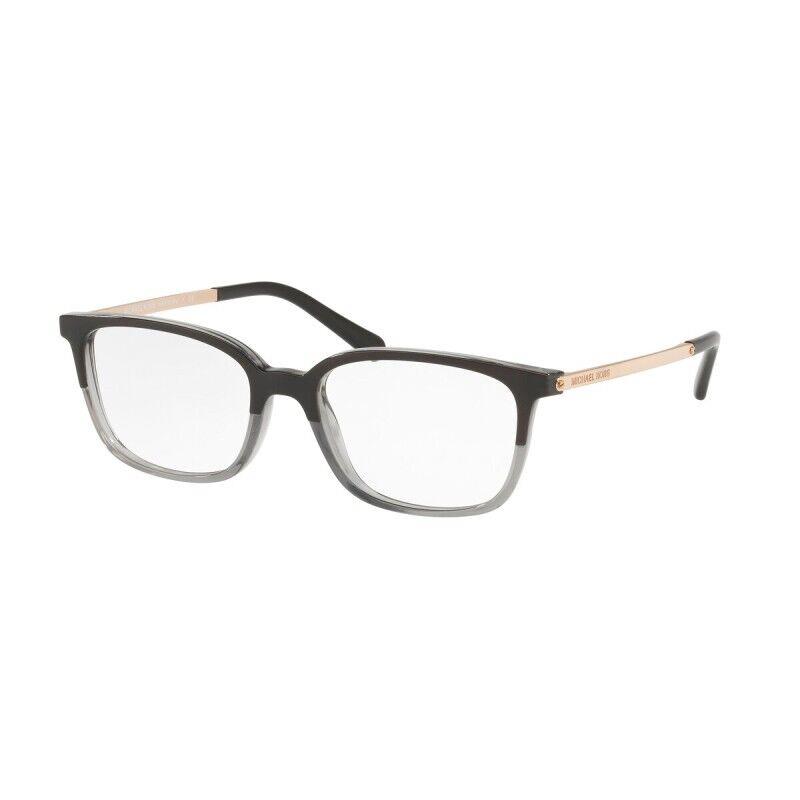 Michael Kors Women`s Rectangular 53mm Eyeglasses Frames Black/transparent Gray