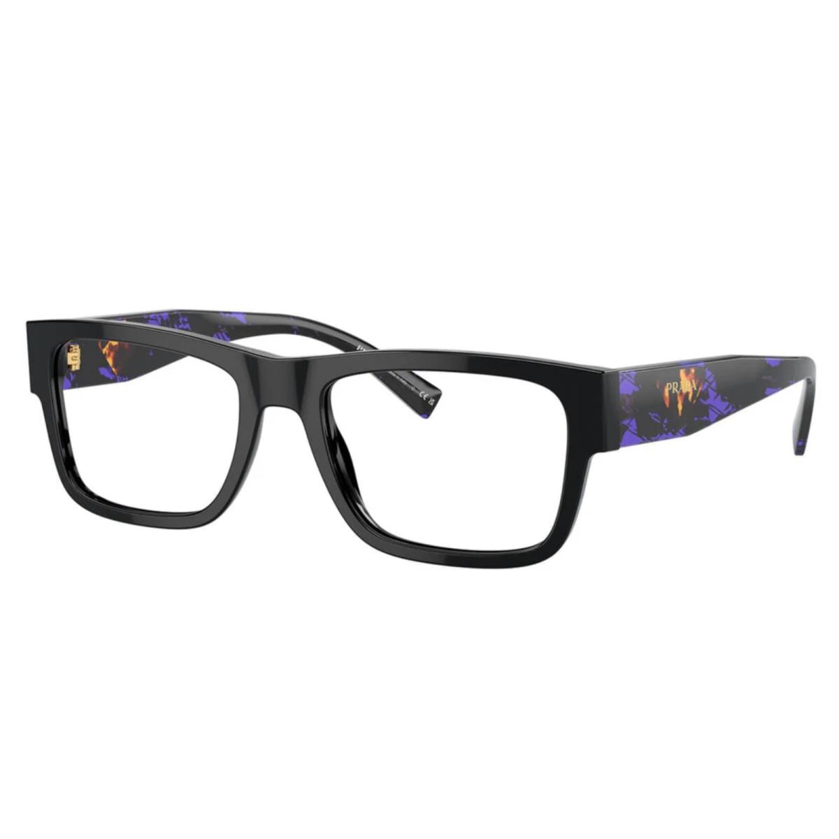 Prada Reading Glasses Vpr 15Y 19S-1O1 54-19 145 Black Purple Frames Readers