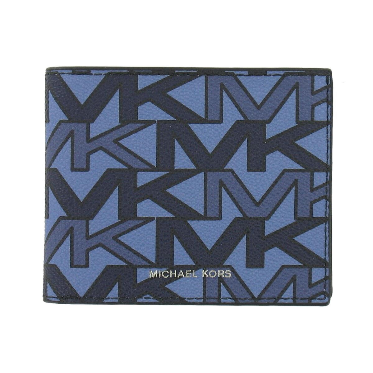 Michael Kors Jet Set Men`s Graphic Bi-fold Wallet 2-Fold Denim