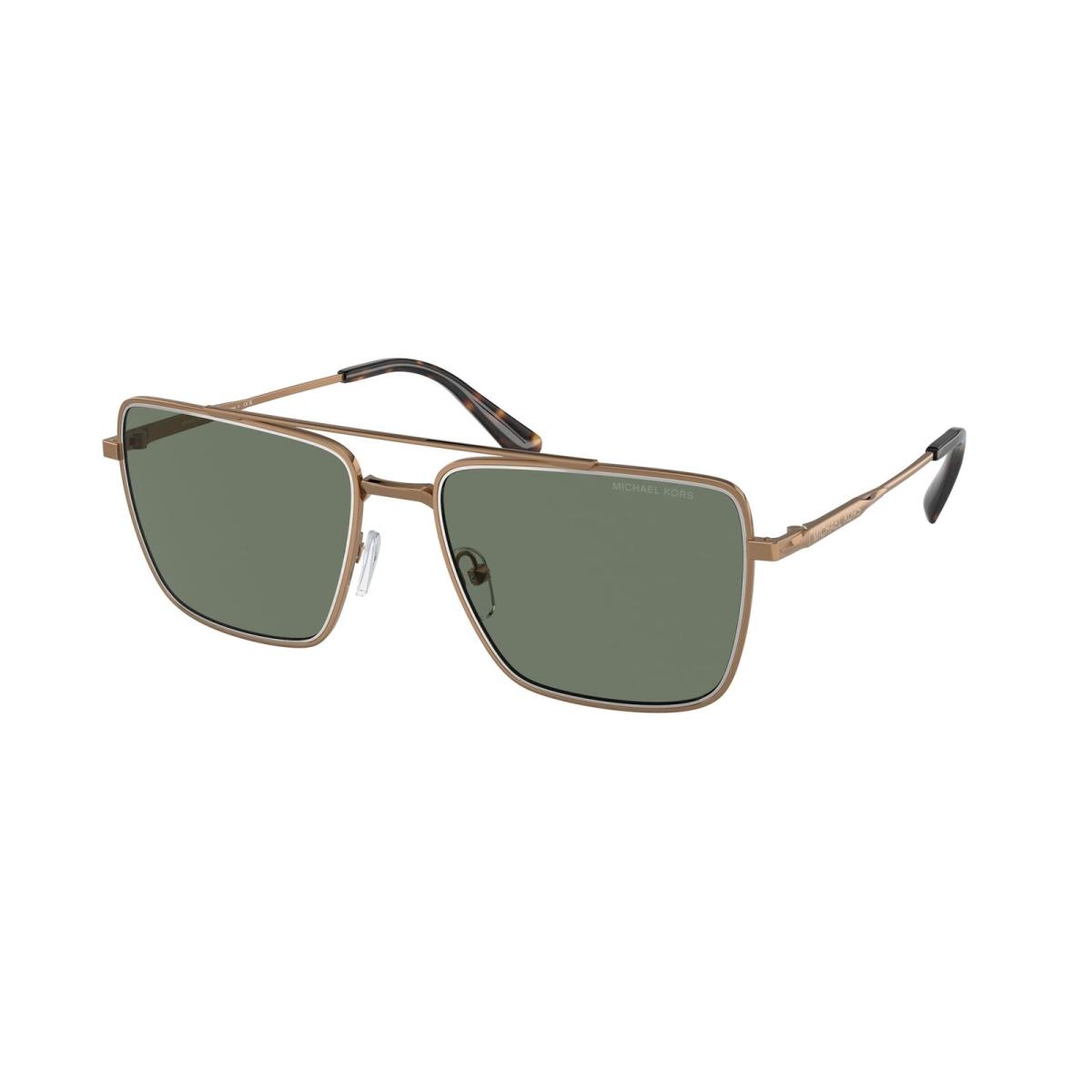 Michael Kors MK1154 18993H Blue Ridge Shiny Gold Green 58 mm Men`s Sunglasses