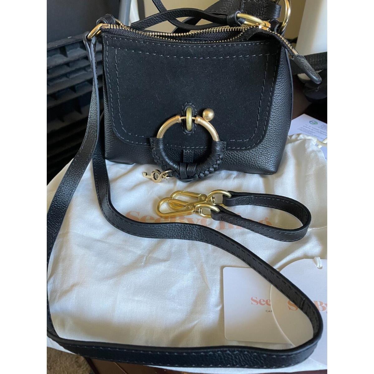 See By Chloe Black Joan Small Top Handle Crossbody Bag