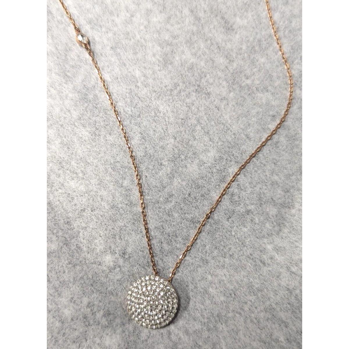 Michael Kors Women`s Brilliance Disc Pendant w/ Small Stone Rose Gold MKJ3909