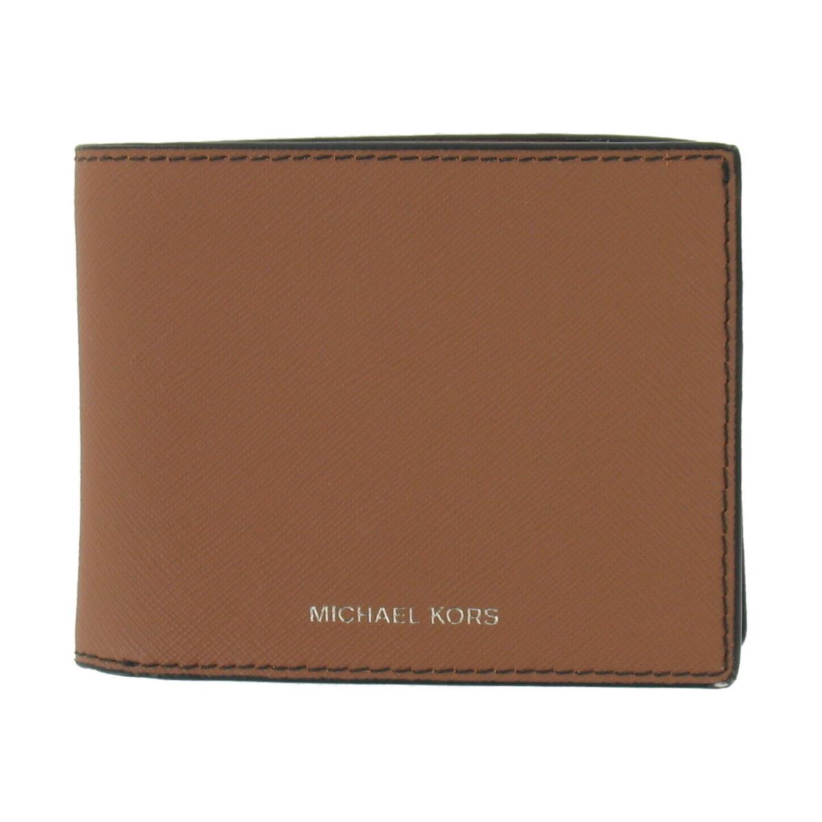 Michael Kors Andy L-fold ID Mens Billfold Bi-fold Wallet Tan Luggage