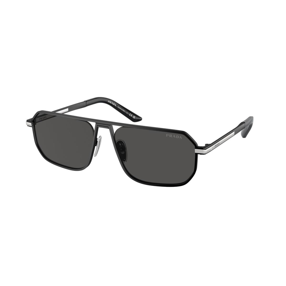 Prada Sunglasses PRA53S 1BO5S0 59mm Matte Black / Dark Grey Lens