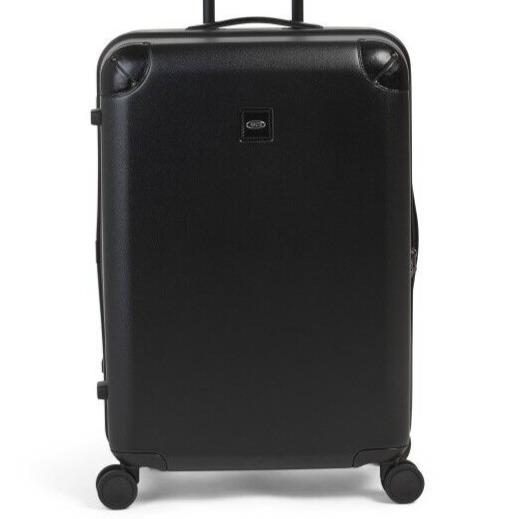 Brics 27in Black Leather Detail Tsa Lock Hardcase 8 Wheel Spinner