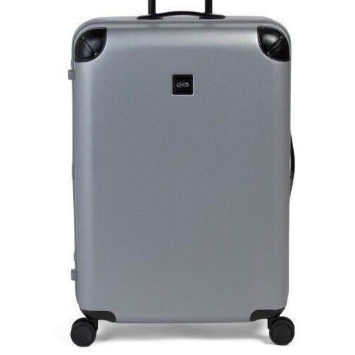 Brics 30in Silver Black Leather Detail Tsa Hardcase 8 Wheel Spinner