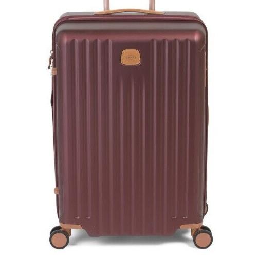 Brics 27in Red Striped Expandable Hardcase Tsa Lock 8 Wheel Multi Pocket Spinner