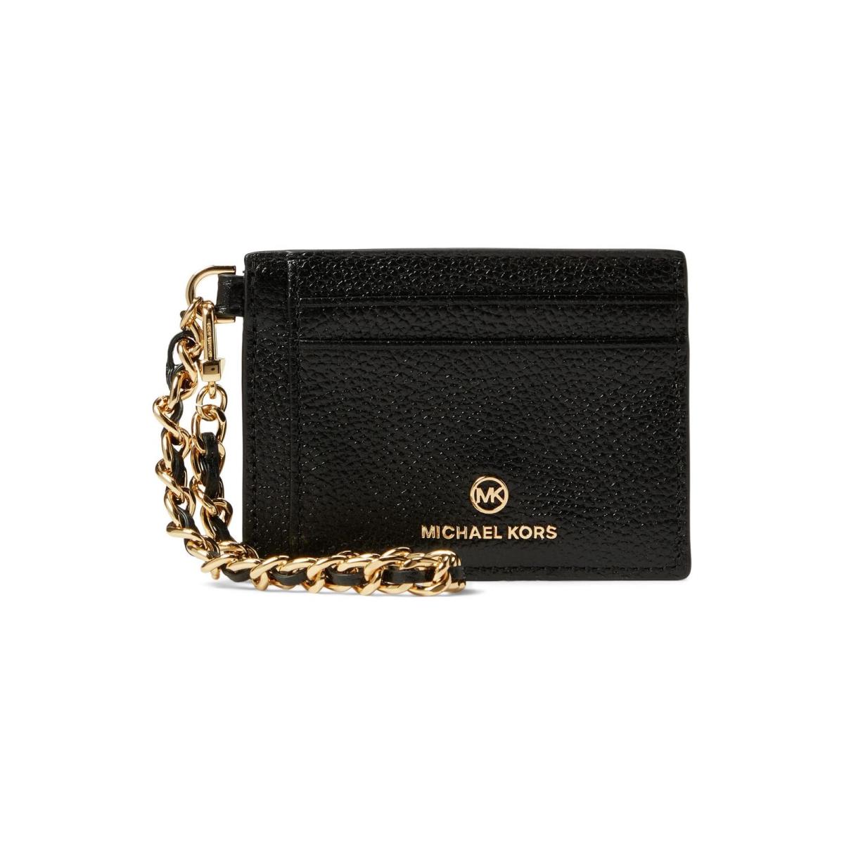 Michael Kors Jet Set Charm Small Id Chain Card Holder Black One Size