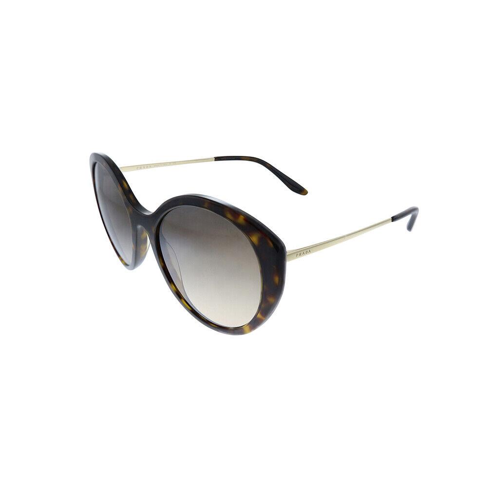 Prada PR 18XS 2AU4P0 Havana Plastic Round Sunglasses Brown Mirror Lens