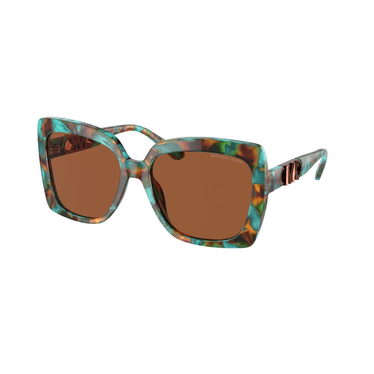 Michael Kors MK2213 400073 Nice Teal Tortoise Amber Solid 57mm Womens Sunglasses