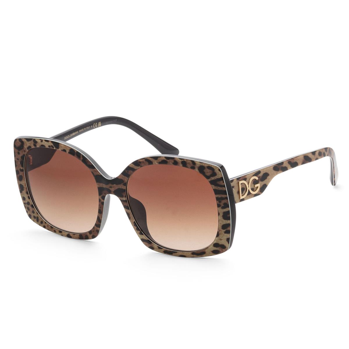 Dolce Gabbana Women`s 58mm Leo Brown/black Sunglasses DG4385F-316313-58