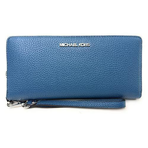 Michael Kors Large Pebbled Leather Continental Wallet Teal