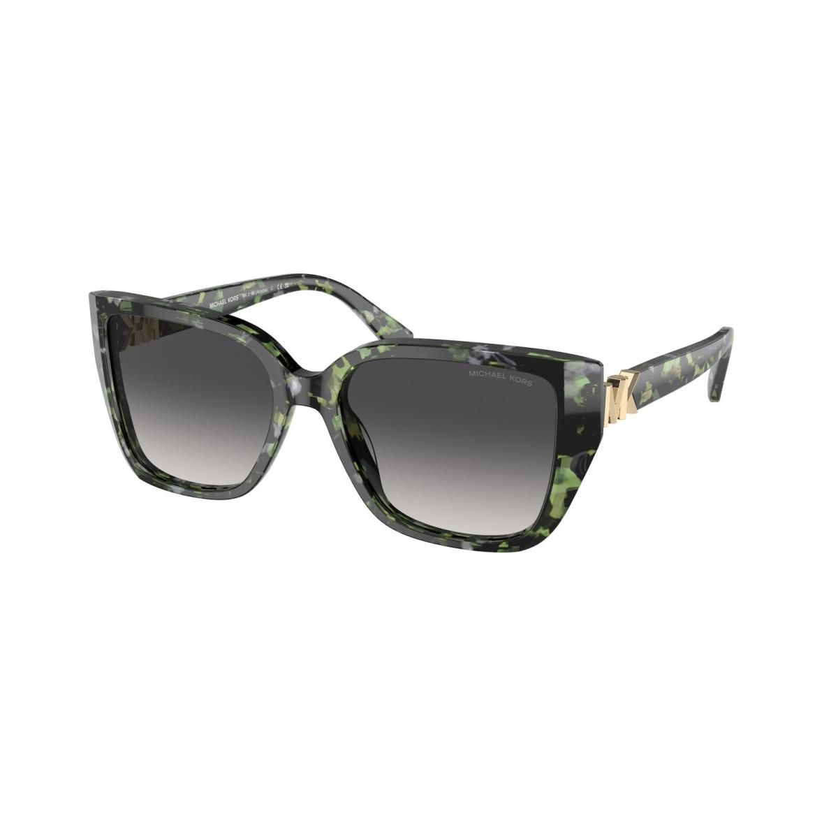 Michael Kors MK2199 39538G Acadia Green Tortoise Dark Grey 55mm Women Sunglasses