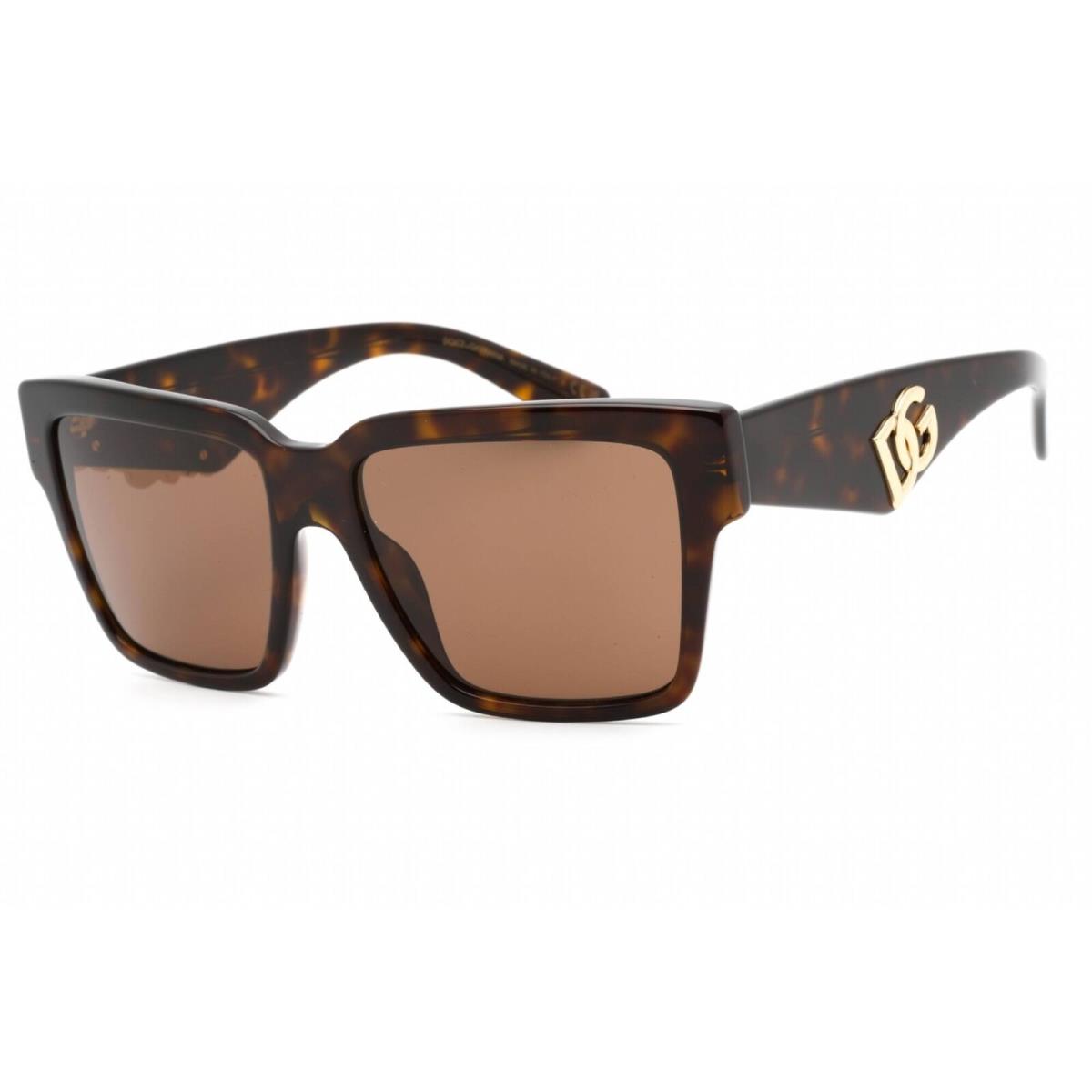 Dolce Gabbana Women`s Sunglasses Havana Frame Dark Brown Lens 0DG4436 502/73