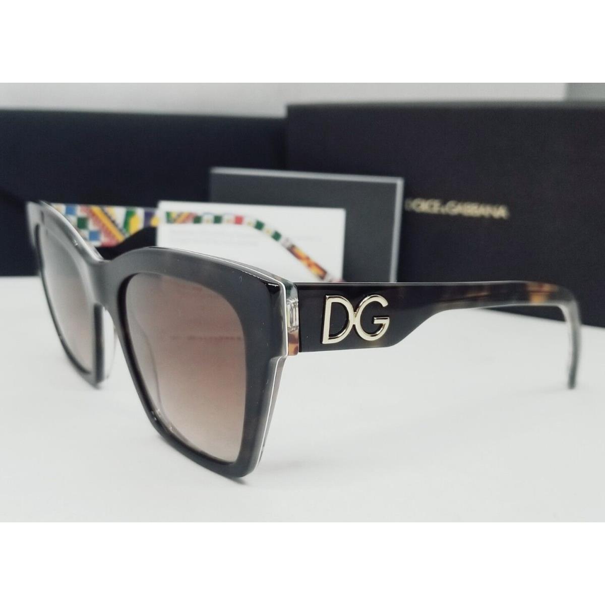 Dolce Gabbana Havana/brown Gradient DG4384 321773 53 Sunglasses