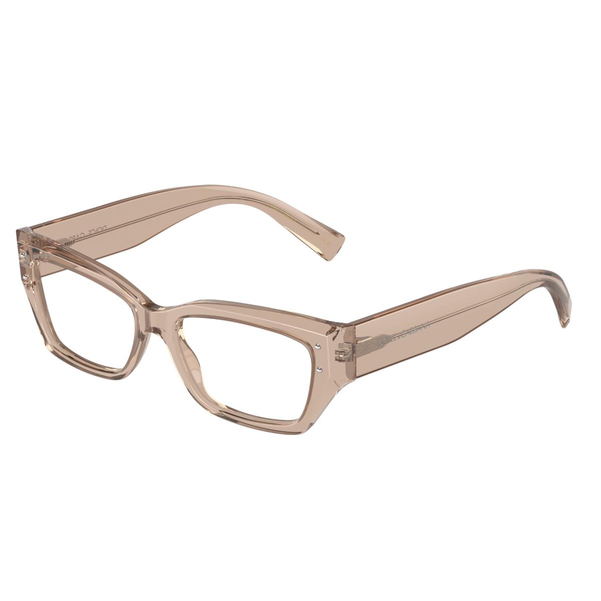 Dolce Gabbana Eyeglasses DG 3387 3432 51-16 145 Transparent Camel Frames