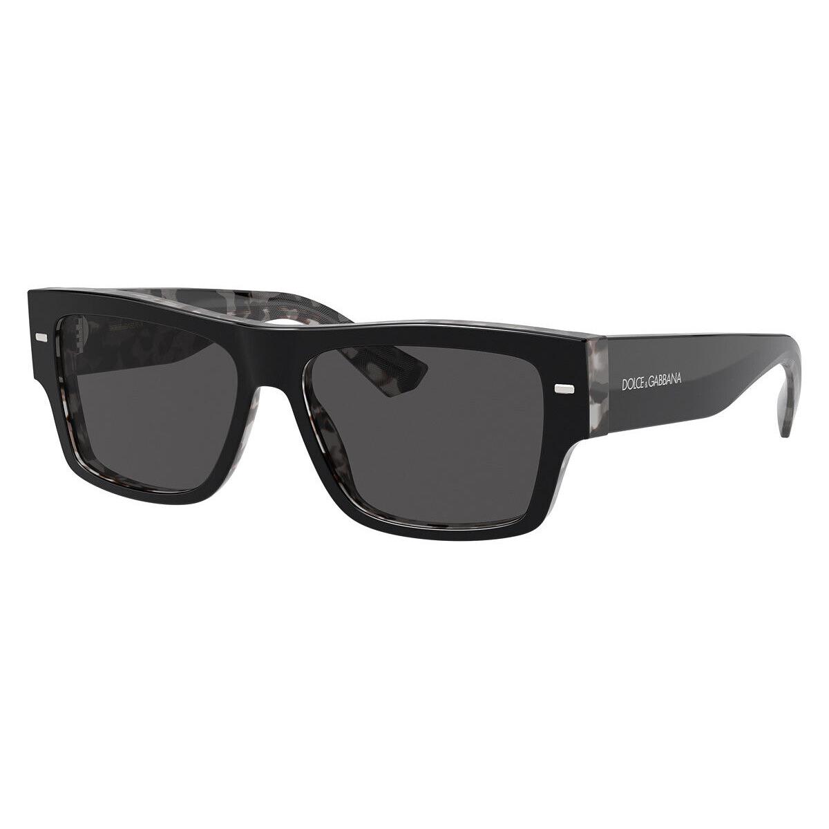 Dolce Gabbana Men`s 55mm Black on Grey Havana Sunglasses DG4451-340387-55