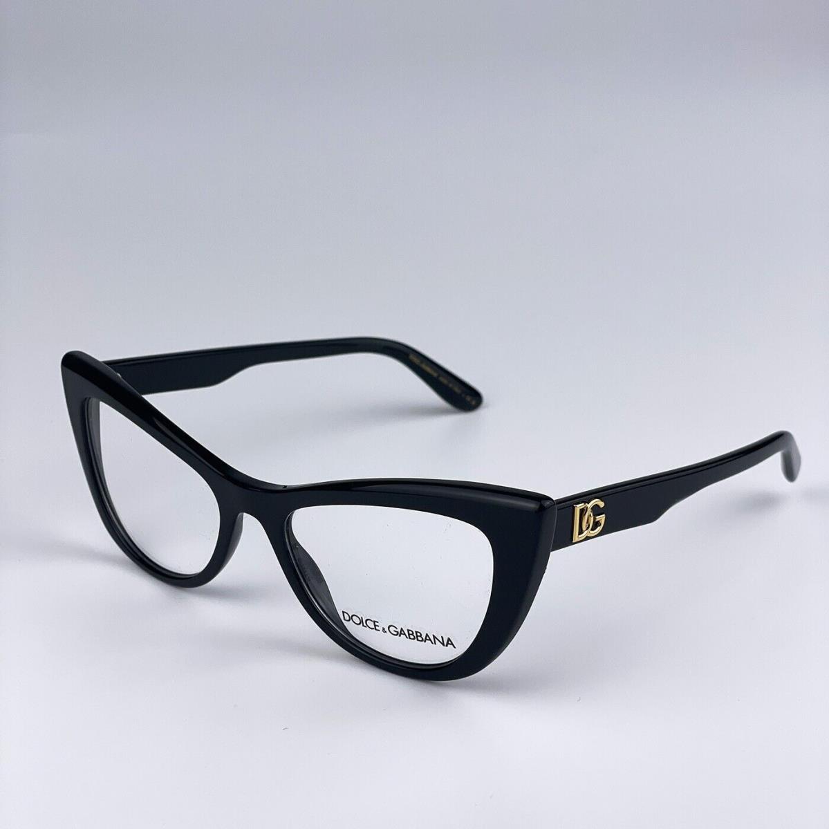 Dolce Gabbana D&g DG3354 501 D G DG3354 501 Black Cat Eye Women Eyeglasses