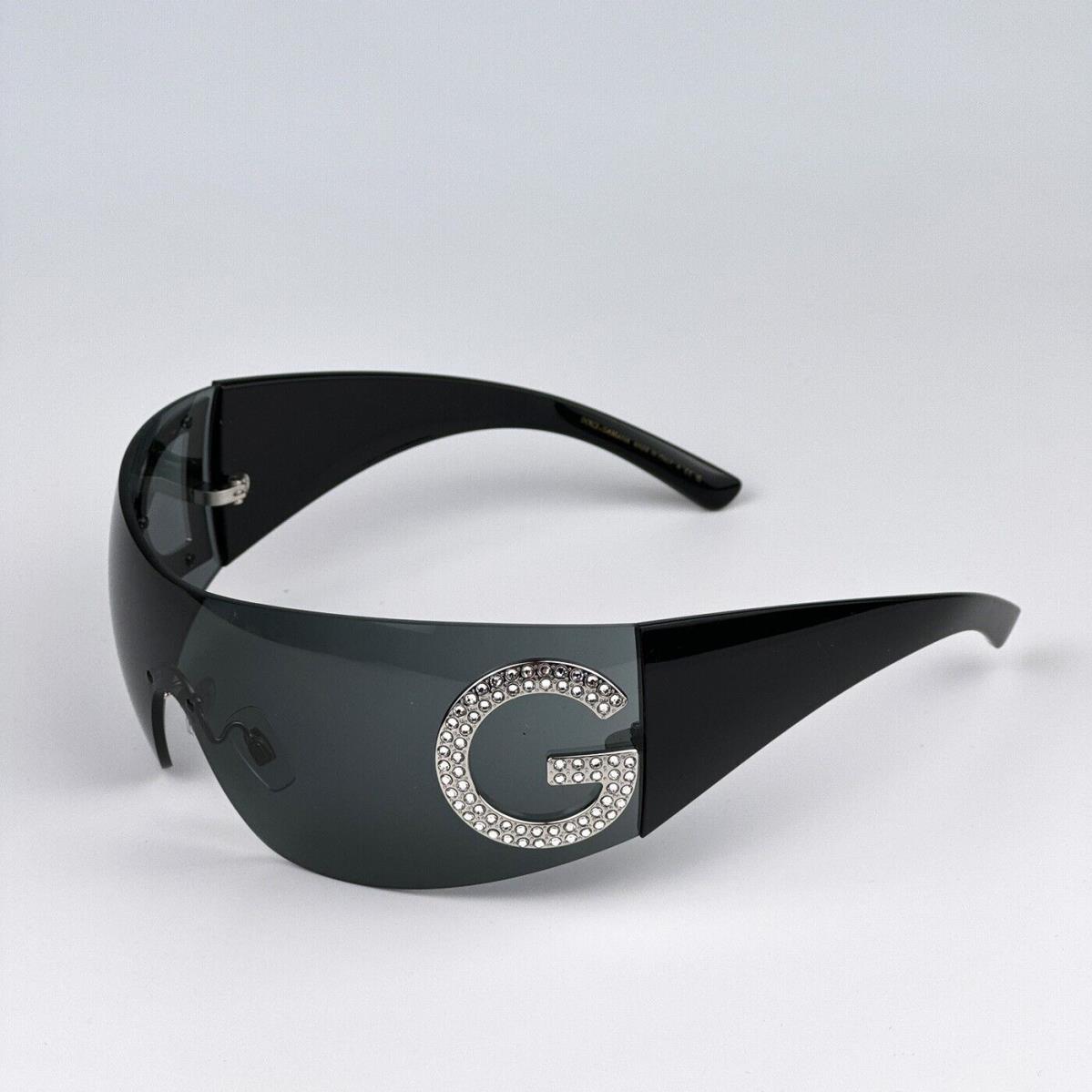 Dolce Gabbana D&g DG2298B 05/87 D G DG2298B 05/87 Black Dark Grey Rimless Pillow Women Sunglasses